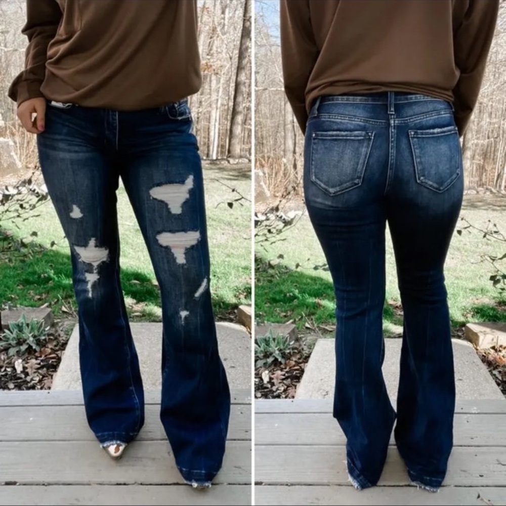 Petra153 Petrabrand mid rise distressed flare